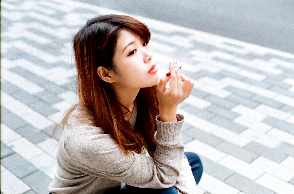 Woman Girl Smoking