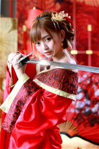 Woman Girl Portrait Sword photo