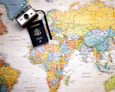 World Map Passport Camera photo