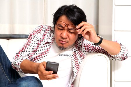 Middle Aged Man Presbyopia