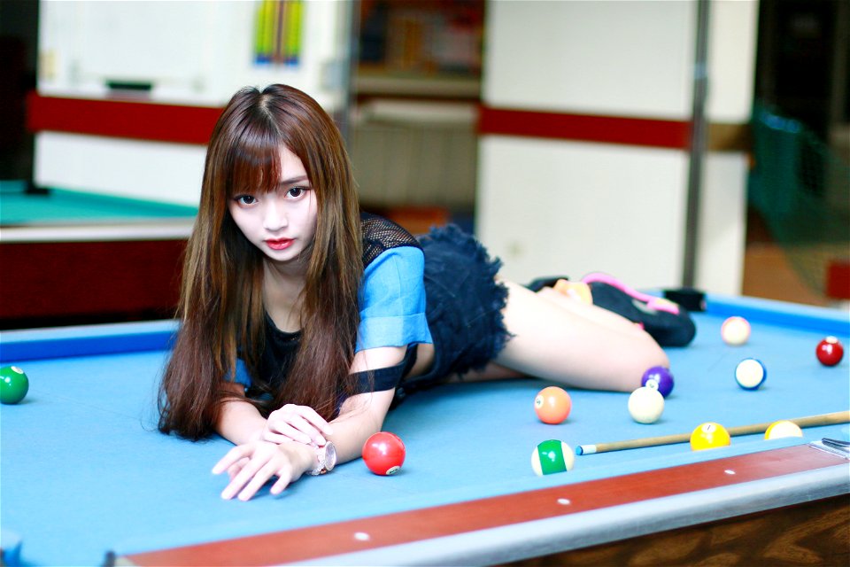 Woman Girl Billiard Ball