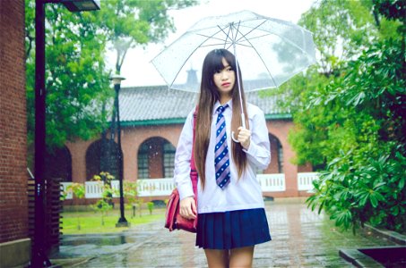 Female Student Umbrella photo