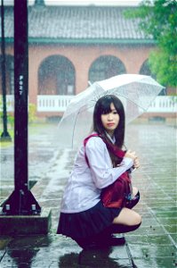 Female Student Umbrella photo