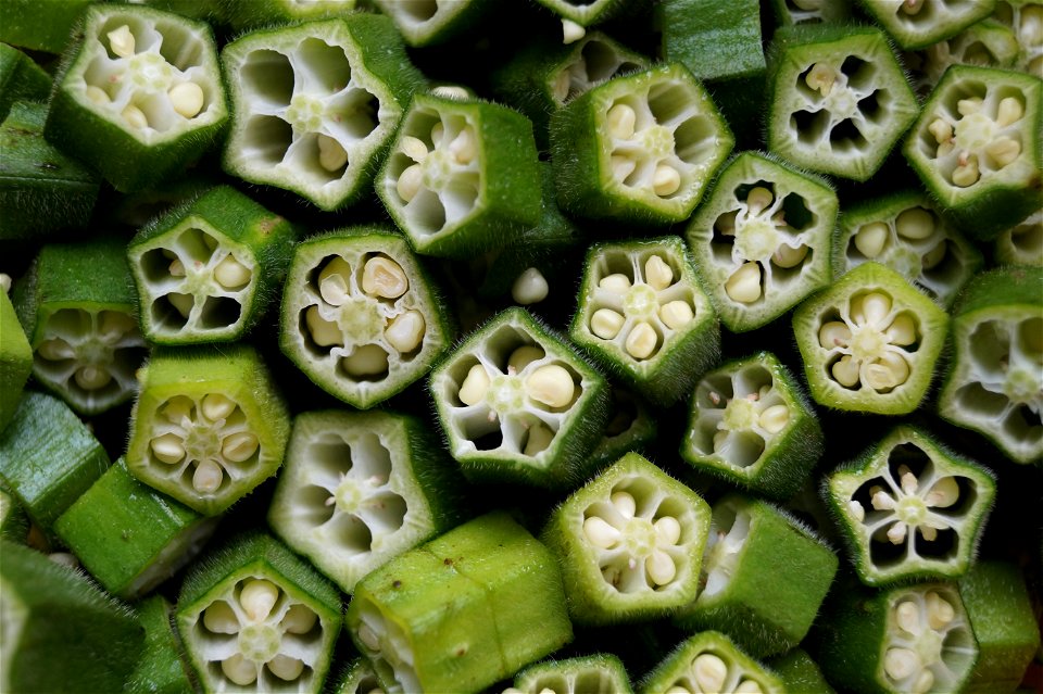 Okra Vegetable Food