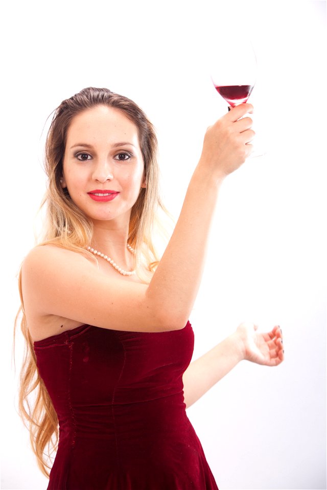 Woman Girl Portrait Wine
