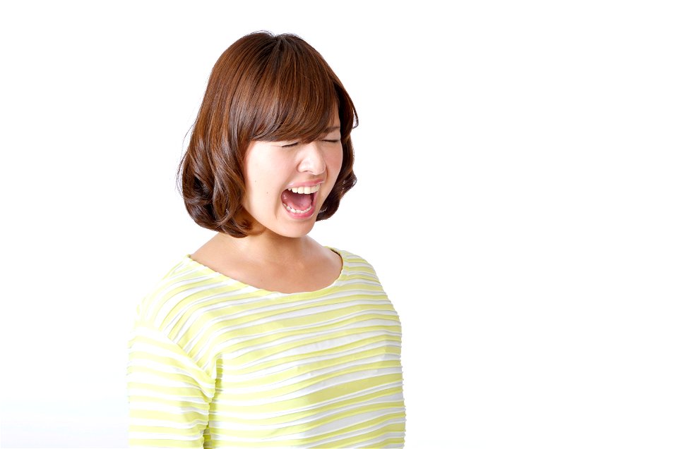 Woman Girl Portrait Scream