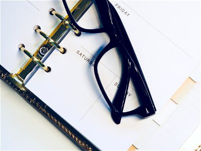 Glasses Notebook photo