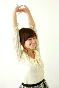 Woman Girl Portrait Stretching photo