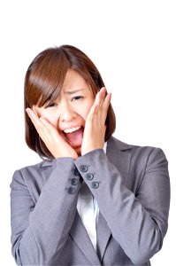 Business Woman Scream