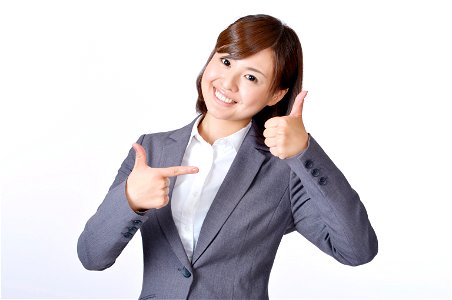Business Woman Thumbs Up photo