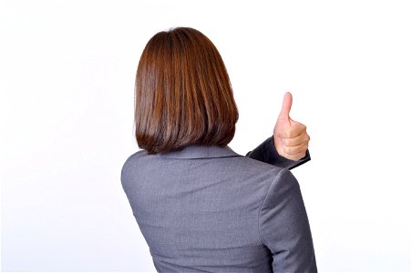 Business Woman Thumbs Up photo