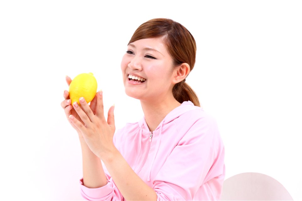 Woman Girl Portrait Lemon