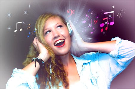 Woman Girl Music Listen