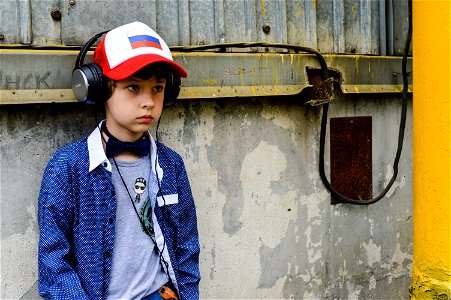 Child Boy Music Headphone photo