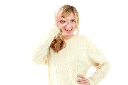 Woman Girl Finger Glasses