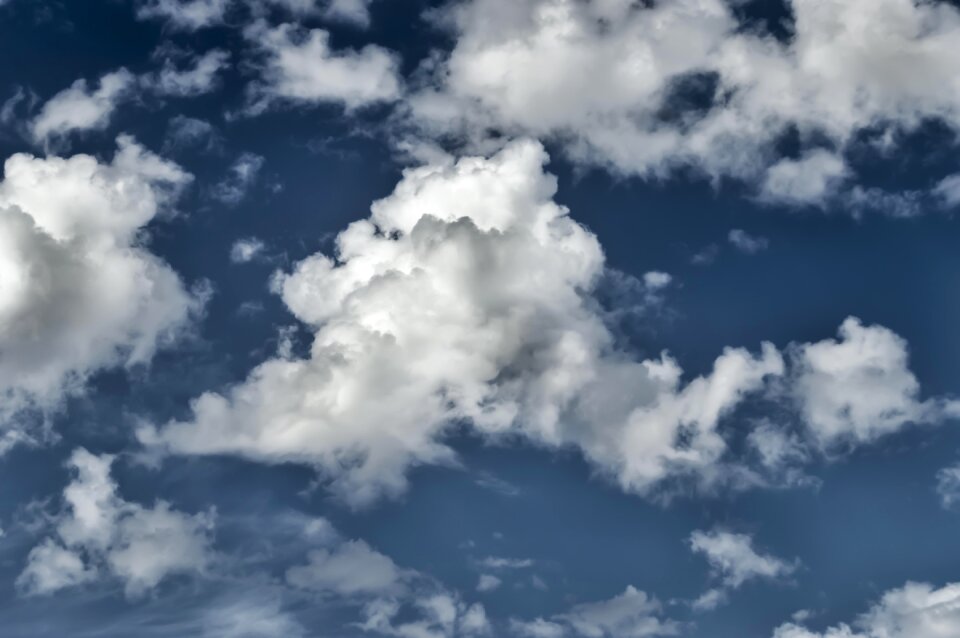 Sky and clouds cumulus white clouds