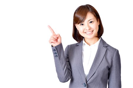 Business Woman Pointing Finger photo