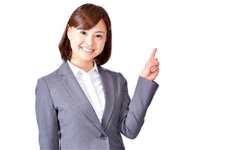 Business Woman Pointing Finger photo