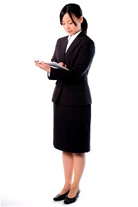 Business Woman Tablet Pc photo