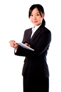 Business Woman Tablet Pc photo