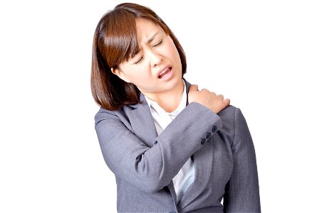 Business Woman Neck Tension photo