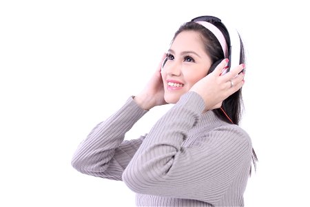 Woman Girl Music Headphone photo