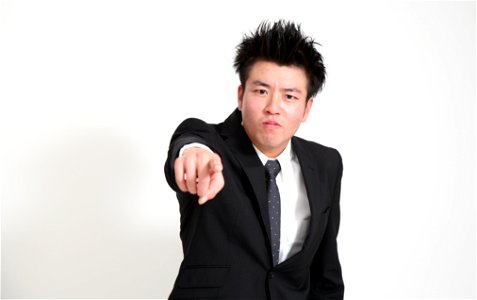 Businessman Pointing Finger photo