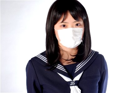 Female Student Surgical Mask photo