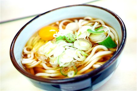 Tsukimi Udon Noodle Food photo