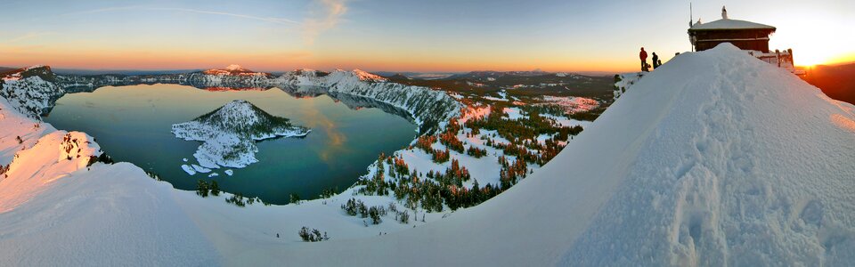 Outdoors crater lake wizard island photo