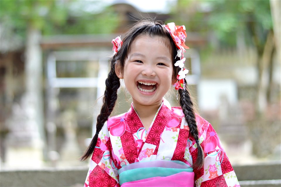 Child Girl Portrait Yukata photo