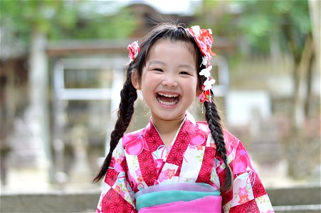 Child Girl Portrait Yukata