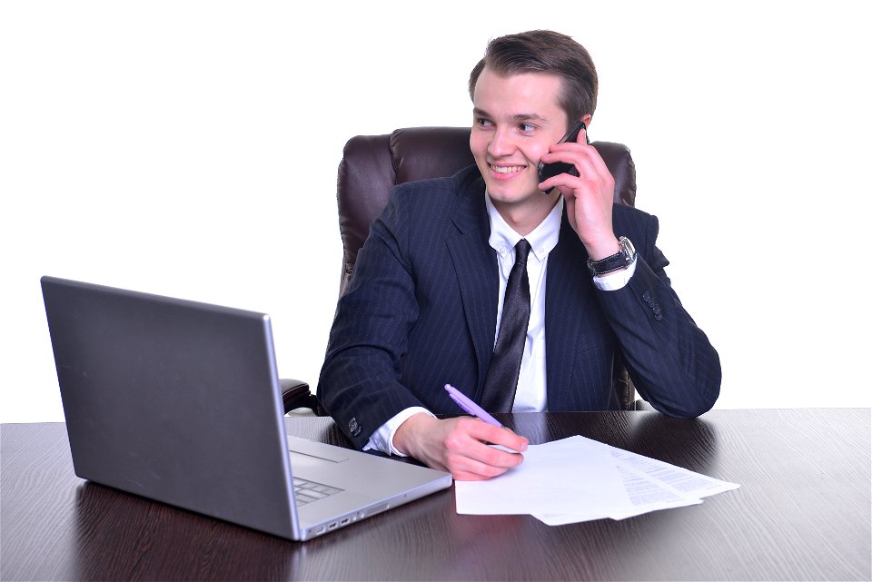 Business Man Desk Work