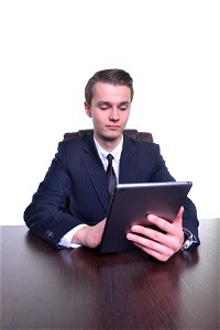 Business Man Tablet Pc photo