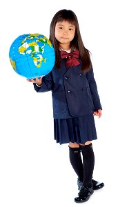 Schoolgirl Globe photo