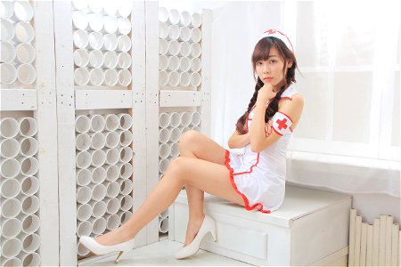 Woman Girl Cosplay Nurse photo