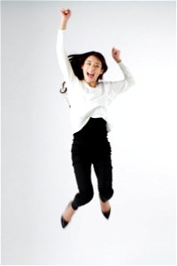 Woman Girl Portrait Jump photo