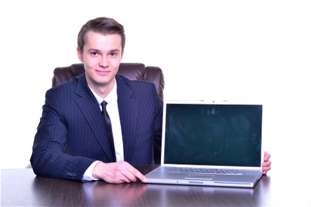 Business Man Laptop Computer photo