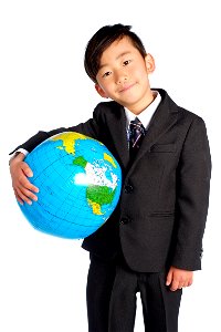 Schoolboy Child Globe