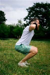 Man Exercise Squat photo