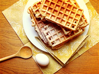 Waffle Dessert Egg photo