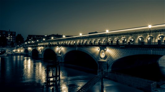 Pont De Bercy Night Bridge photo