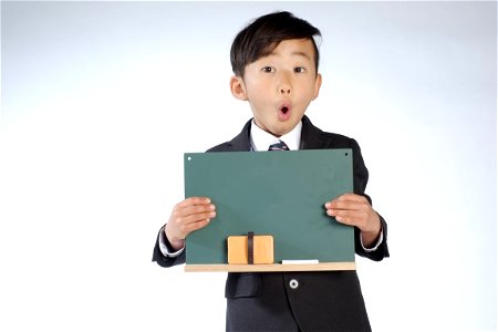 Schoolboy Child Blackboard photo