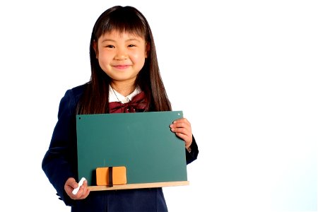 Schoolgirl Child Blackboard photo