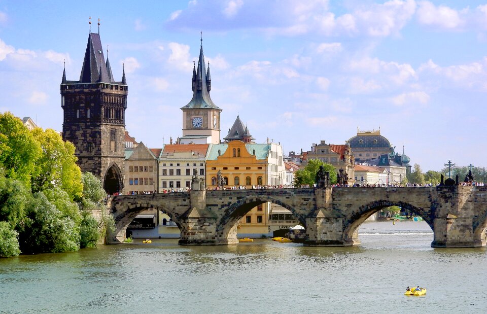 Tourist attractions cultural heritage the bridge over the vltava river