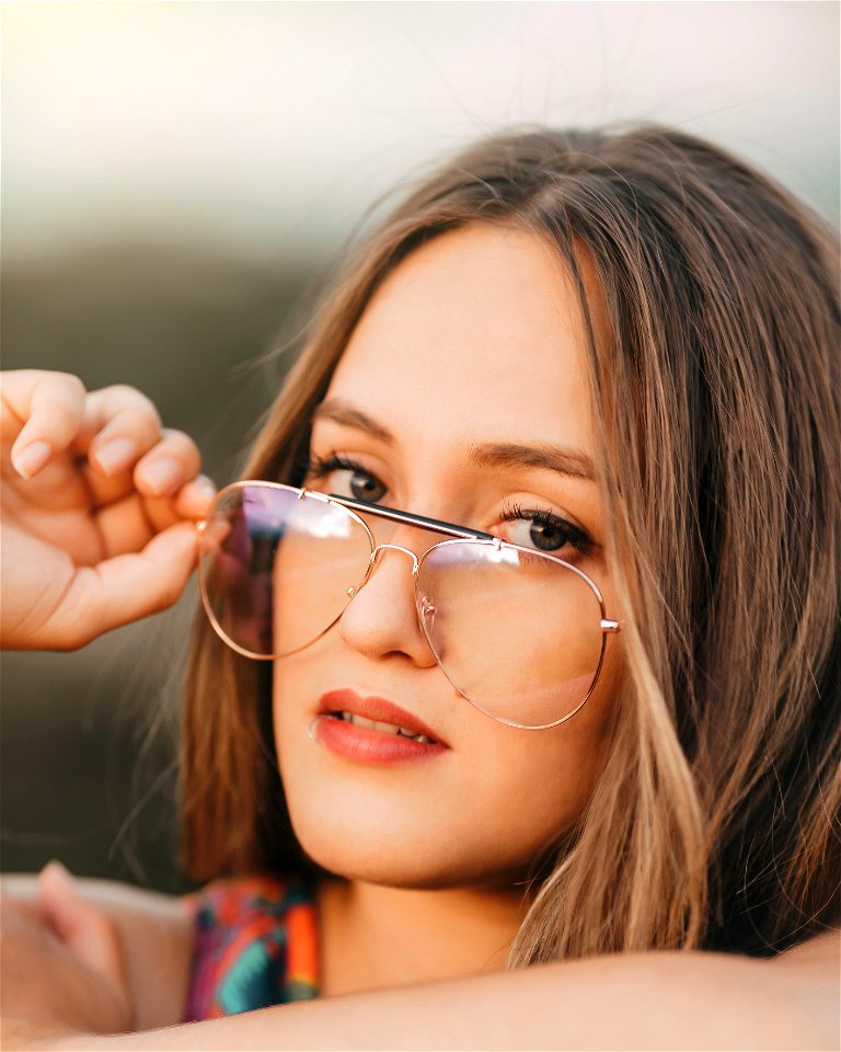 Woman Girl Portrait Glasses photo