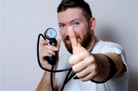 Blood Pressure Sphygmomanometer Man photo