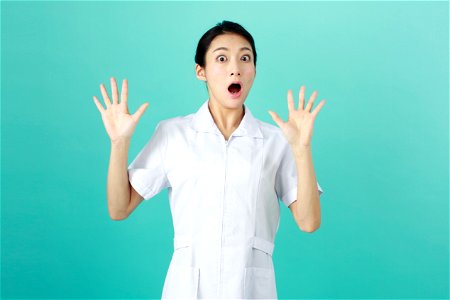 Woman Nurse Shocked photo