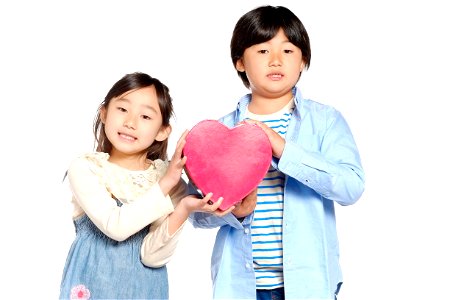 Brother Sister Children Heart photo