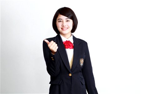 Female Student Thumbs Up photo